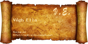 Végh Ella névjegykártya