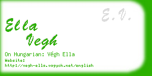 ella vegh business card